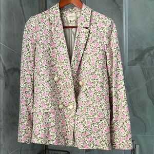 Sezane Christie Floral Blazer - Pink and Green ❤️